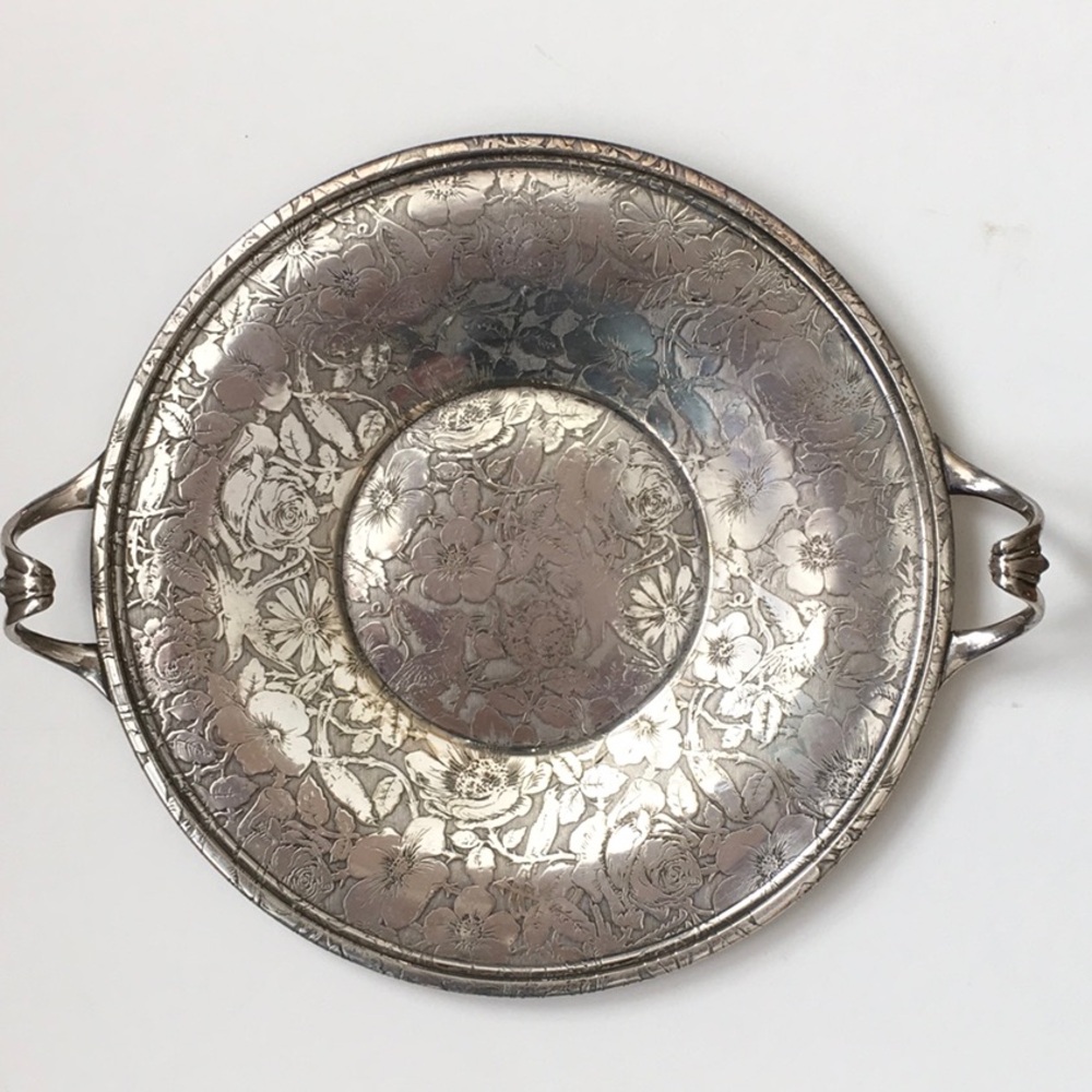 Antique silver platter